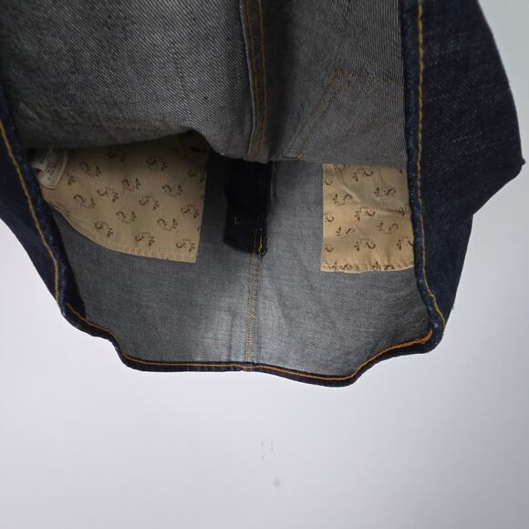 Rugby Ralph Lauren Y2K Denim Micro Mini Skirt Size 28 Dark Wash Vintage - Picture 10 of 10